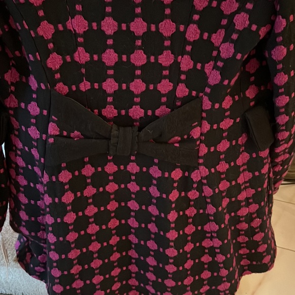 NWT Kensie coat with lace trim and bow on back size large - Picture 13 of 13